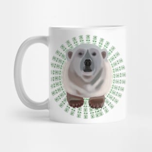 Polar Bear on Circular Polar Bear pattern Mug